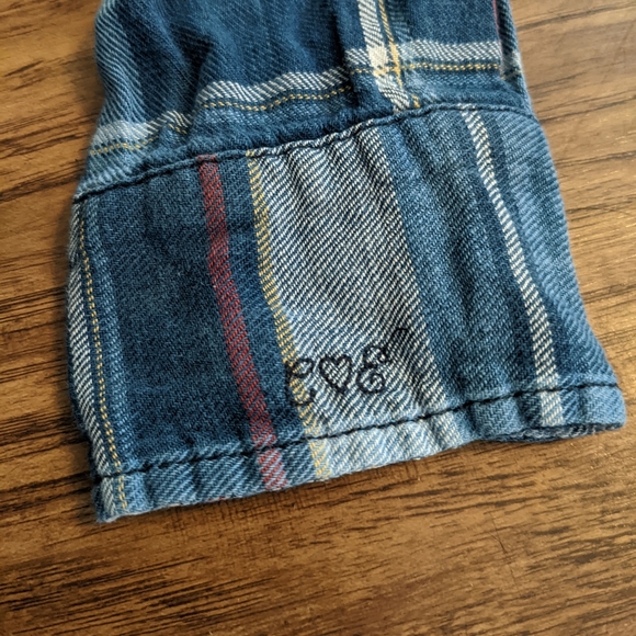 Current Elliott Multi color Flannel Long Sleeve Button Down Shirt - Picture 8 of 13